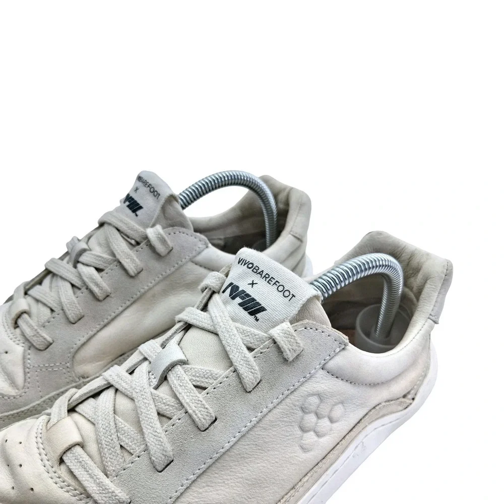 Vivobarefoot Shoes Mens Size 9 White Leather Low Top Barefoot Casual Sneakers